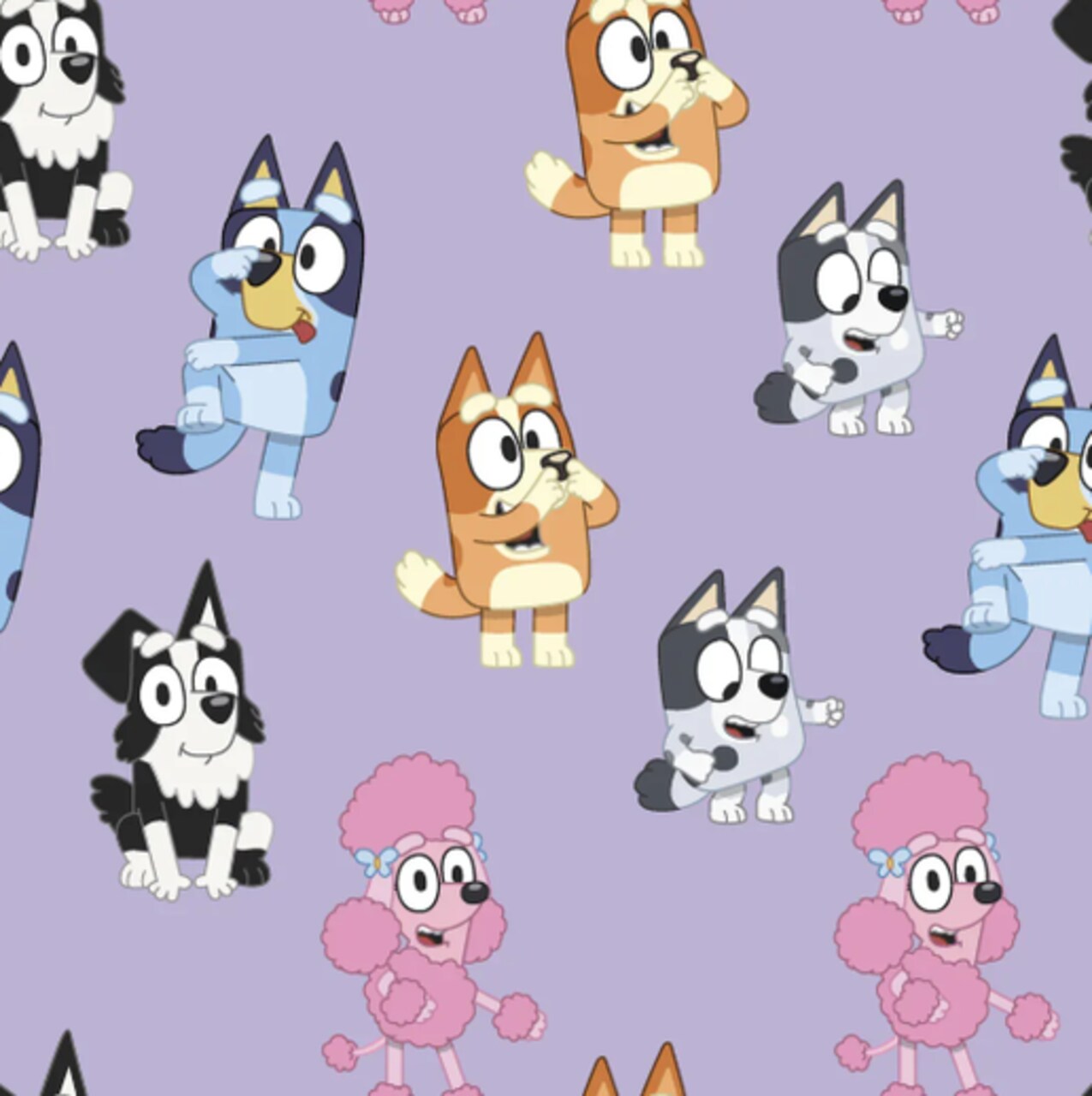 Licensed Character Prints - BBC's Playful Bluey Cotton Fabric by the Yard